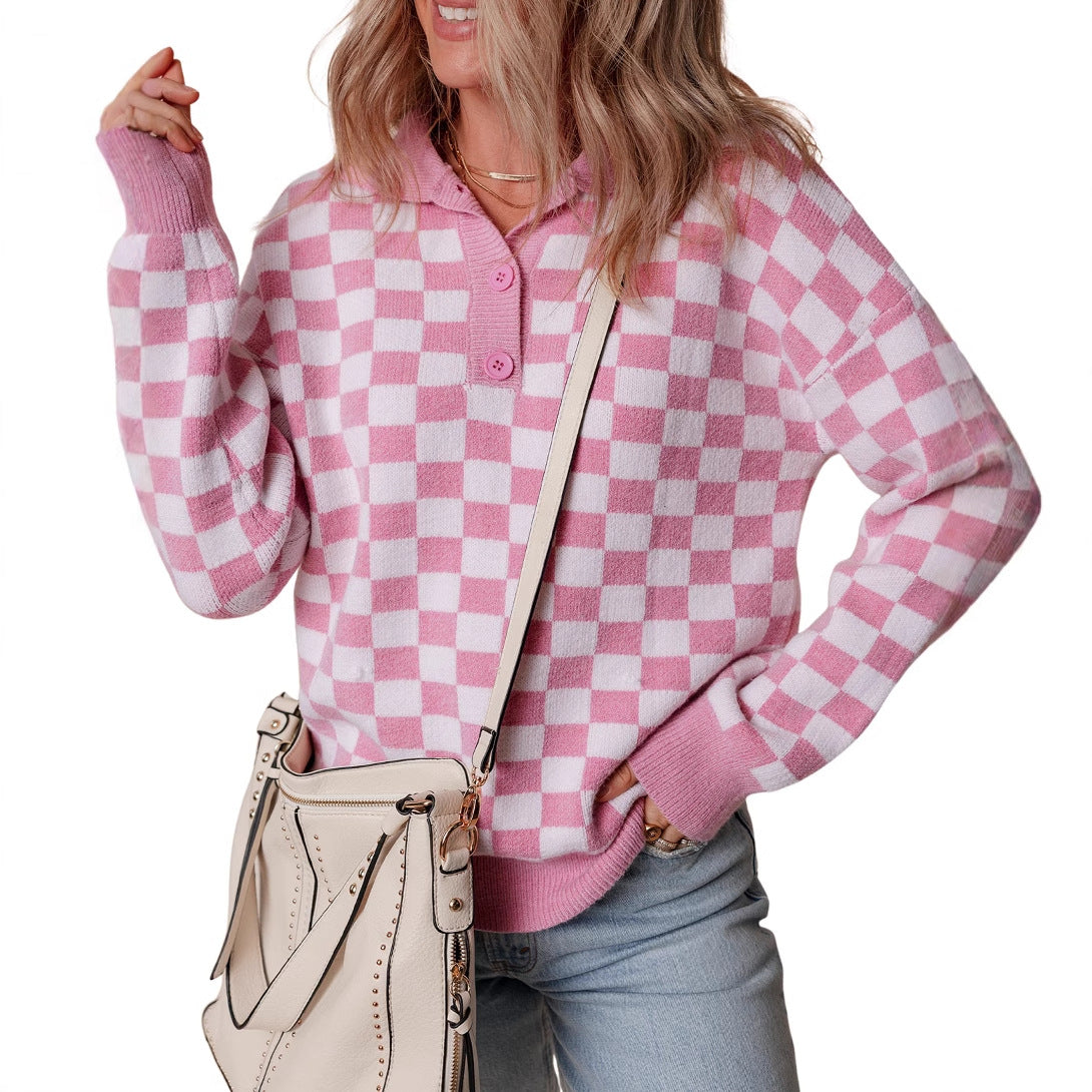 Maglia da donna larga, modello base alla moda