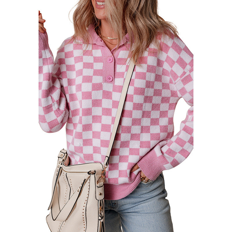 Maglia da donna larga, modello base alla moda