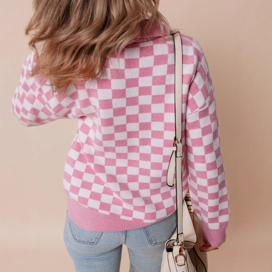 Maglia da donna larga, modello base alla moda